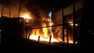 Grote brand op sportpark &#39;t Lood