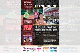 Benefiet Vrienden MEE Sportfonds op woensdag 13 juni