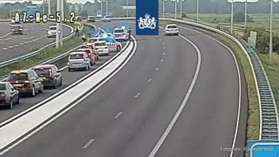 Politie stopt spookrijder op A7